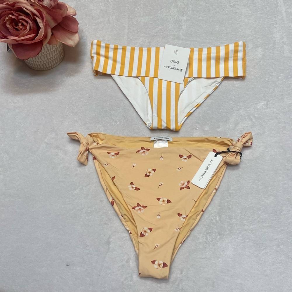 WE WORE WHAT Lot Of 2 Bikini Bottoms Size S